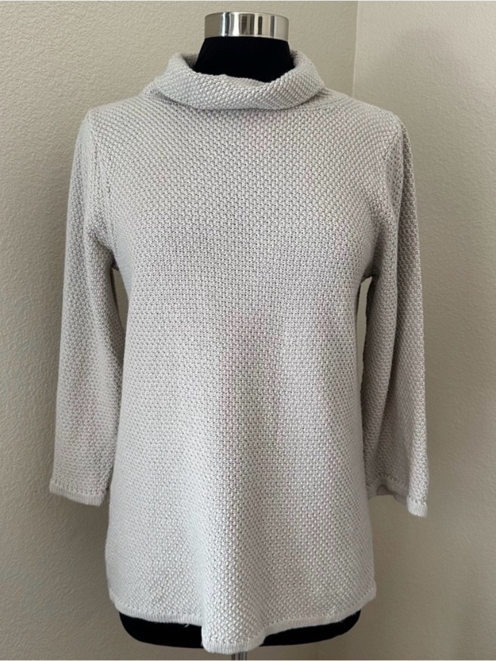 Boden Audrey Light Gray Knit Cowl Neck Sweater